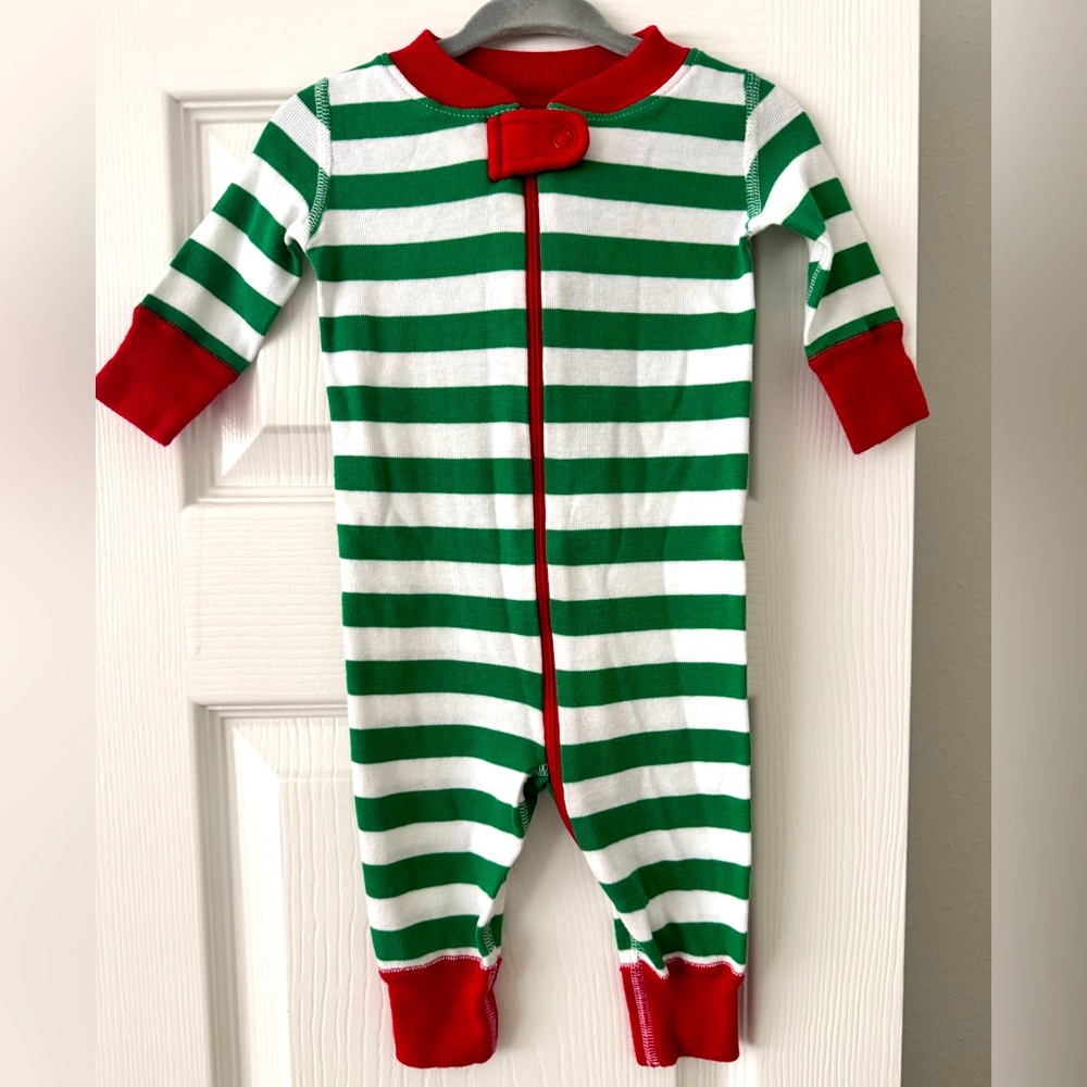 Hanna Andersson green striped pajama